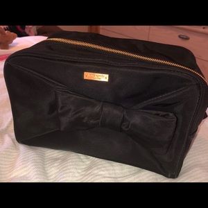 Large nylon kate spade cosmetic bag with bow